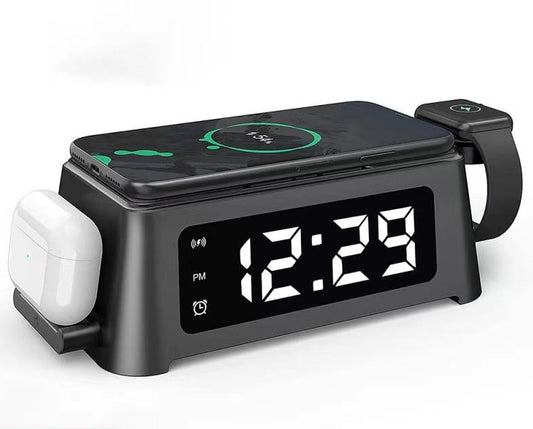 MeFlex™ Bonola 15W Qi Alarm Clock Wireless Charger Pad for Apple/iPhone